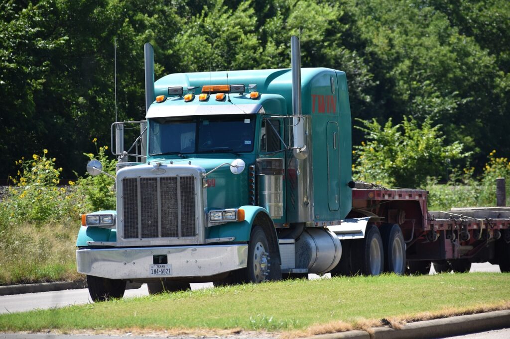 truck, 18 wheeler, flatbed